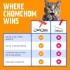Comparison chart showing ChomChom benefits versus metal scrapers, highlighting safety on delicate clothing, furniture upholstery, and the convenience of a waste compartment.