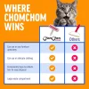 Comparison chart showing why ChomChom wins against metal lint scrapers: safe for upholstery, large waste compartment, and easy disposal.