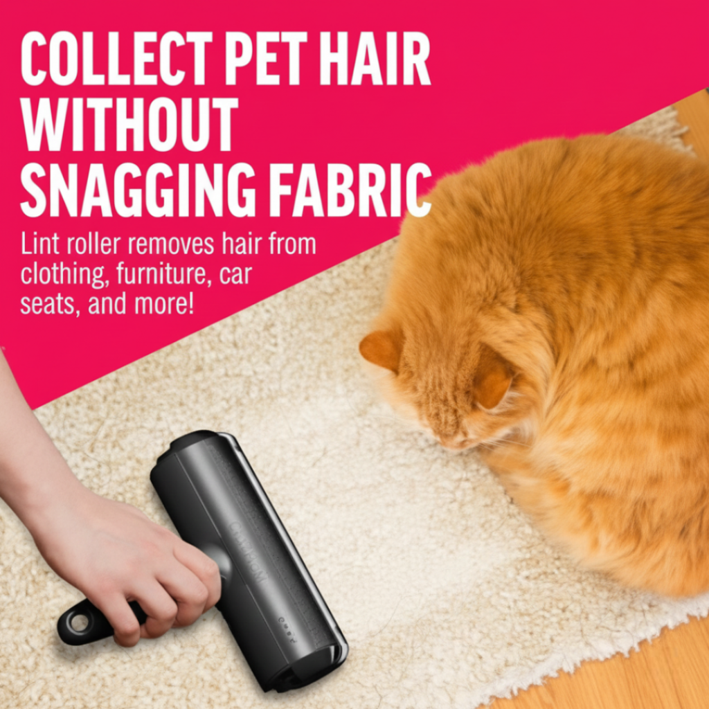 collect pet hair without snagging fabric